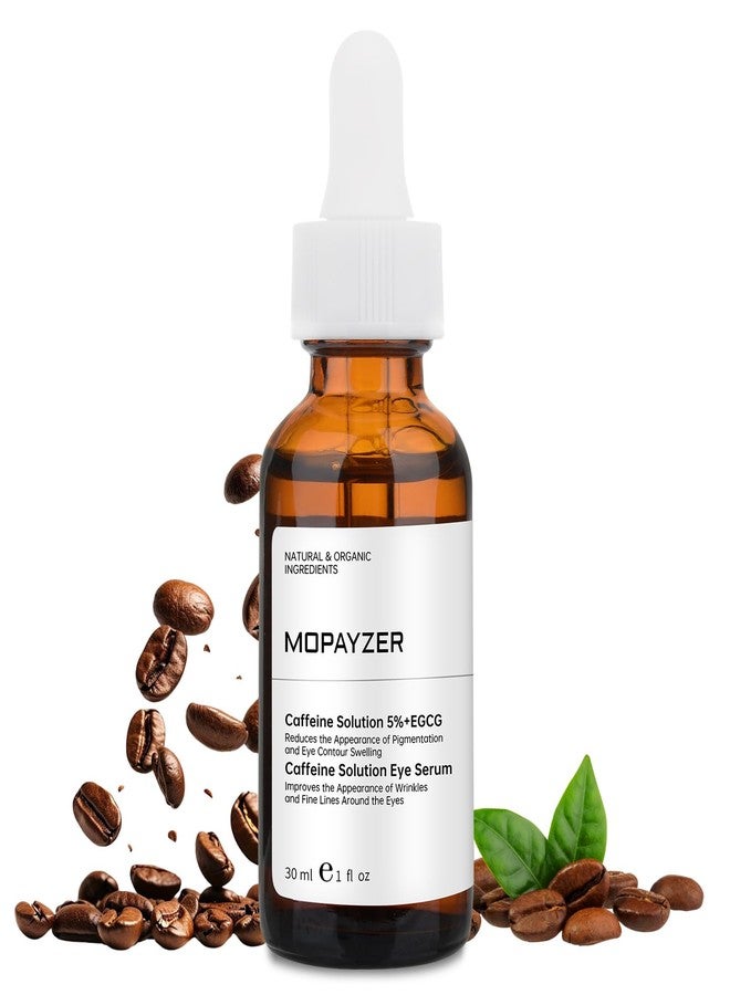 mopayzer Caffeine Solution 5% + EGCG, Caffeine Eye Serum For Moisturizing, Targets Dark Circles & Puffiness, 1 PCS Natural Under Eye Serum For Facial Wrinkles & Fine Lines. - Image 1