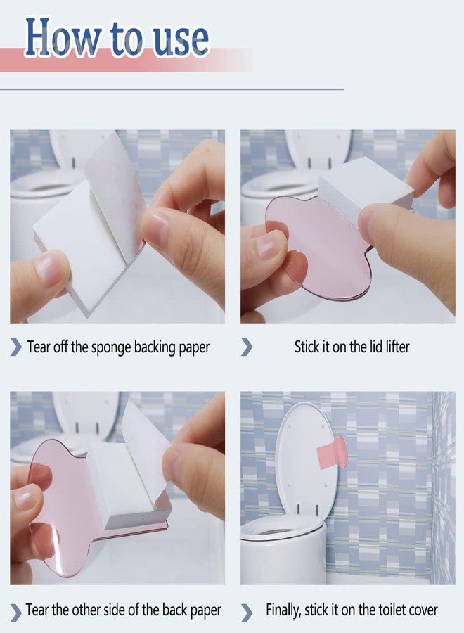 yuntop 6 Pcs 3 Colors Toilet Cover Lifter Handle Seat Holder Lift Tools Avoid Touching Lift Tools Seat Cover Lifter Bathroom Accessories for Office, School, Home, Hotel (Red, White, Green) - Image 3