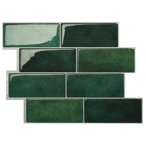SMART TILES Peel and Stick Backsplash - 5 Sheets of 11.56" x 8.38" - 3D Adhesive Peel and Stick Tile Backsplash for Kitchen, Bathroom, Wall Tile - Image 1