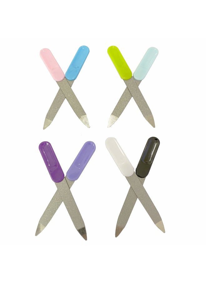 Cafurty 8 Pack Nail Files, Double Sided Emery Boards Nail File Tools Stainless Steel Manicure Pedicure Tools Files - Metal Nail File Men Filer For Shaping and Smoothing Finger and Toenails - Image 3