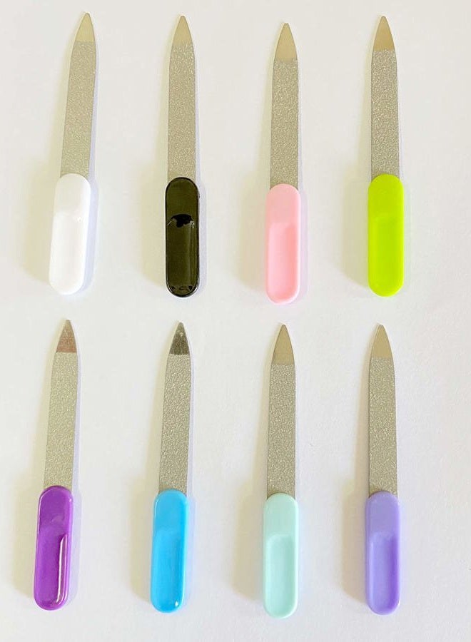 Cafurty 8 Pack Nail Files, Double Sided Emery Boards Nail File Tools Stainless Steel Manicure Pedicure Tools Files - Metal Nail File Men Filer For Shaping and Smoothing Finger and Toenails - Image 5