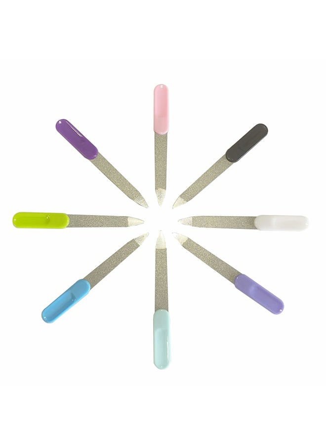 Cafurty 8 Pack Nail Files, Double Sided Emery Boards Nail File Tools Stainless Steel Manicure Pedicure Tools Files - Metal Nail File Men Filer For Shaping and Smoothing Finger and Toenails - Image 2