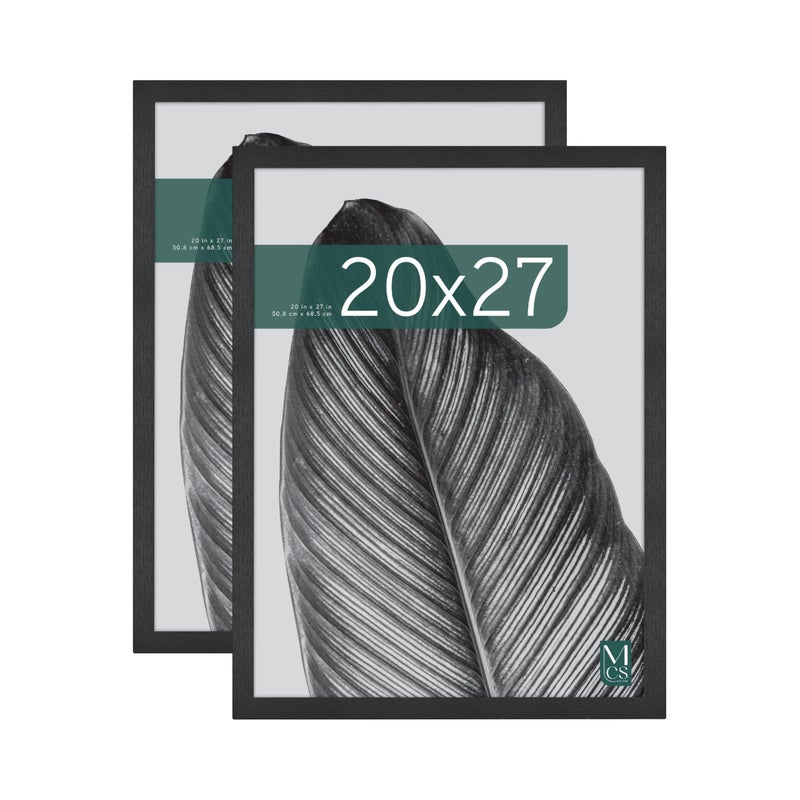 MCS Studio Gallery 20x27 Poster Frame Black Woodgrain Vertical  Horizontal Wall Hanging Large Picture Frame for Photos Posters  Art Prints 2Pack