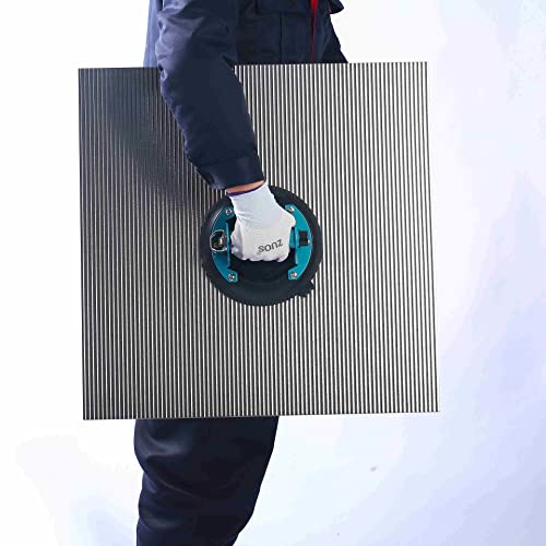 ZUOS ZUOS 8" NEW Glass Suction Cup for Granite & Glass Lifting, (Suitable for flat and rough surfaces) Vacuum Suction Cup with Metal Handle and ABS Pump,350lbs Load Capacity (suction cup-B) - Image 5