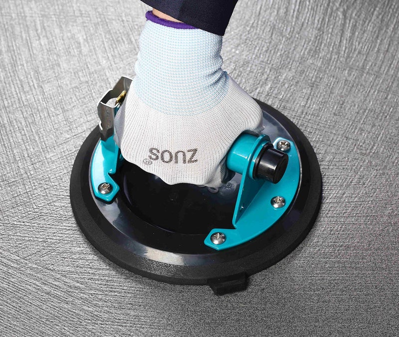 ZUOS ZUOS 8" NEW Glass Suction Cup for Granite & Glass Lifting, (Suitable for flat and rough surfaces) Vacuum Suction Cup with Metal Handle and ABS Pump,350lbs Load Capacity (suction cup-B) - Image 3