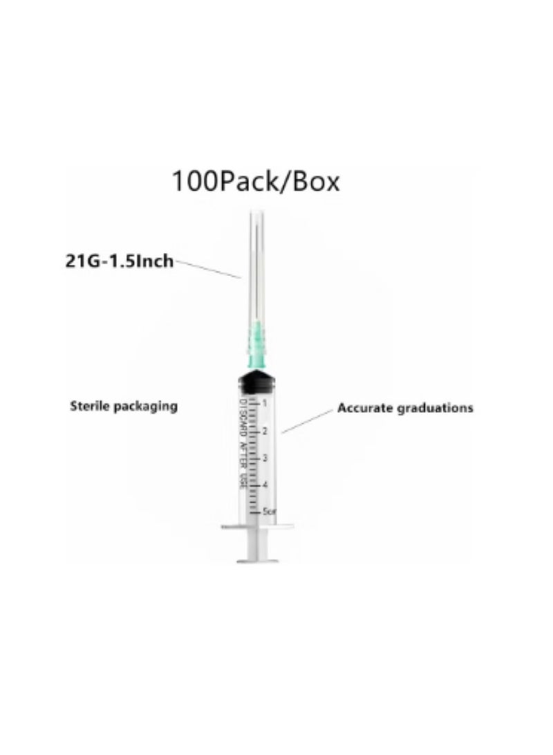 SKYLINE Set of 100 single-use medical syringes 5ML With Needle - Image 3