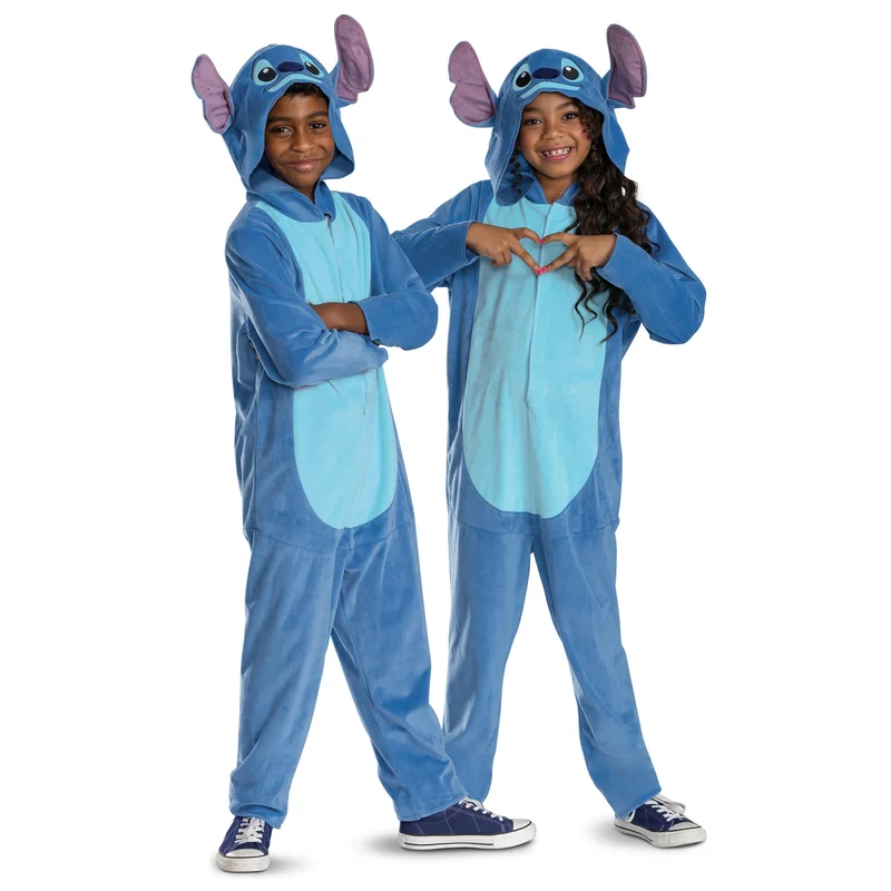 Party Centre Stitch Costume for Kids, Official Lilo and Stitch Hooded Jumpsuit Outfit