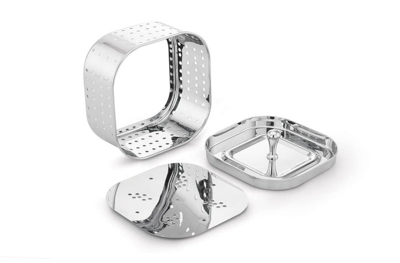 Attachh Attachh Stainless Steel Paneer Maker Mould Press 300Ml Silver Square Shape Size 11x11x4 Cm  - Image 4