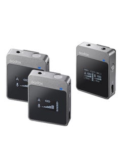 نظام الميكروفون اللاسلكي Godox MoveLink M2 2.4G (2 جهاز إرسال + 1 جهاز استقبال) نطاق فعال 50 متر بطارية مدمجة