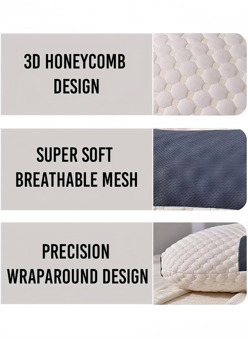 وسادة عنق الرحم لتخفيف آلام الكتف والرقبة، وسادة دعم الرقبة المريحة القابلة للتعديل، وسادة دعم العنق للنوم على الجانب والظهر 48*74 سم - Image 5