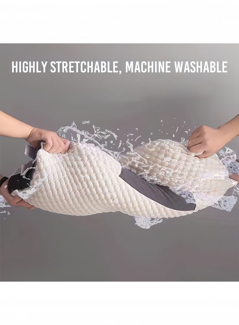 وسادة عنق الرحم لتخفيف آلام الكتف والرقبة، وسادة دعم الرقبة المريحة القابلة للتعديل، وسادة دعم العنق للنوم على الجانب والظهر 48*74 سم - Image 3