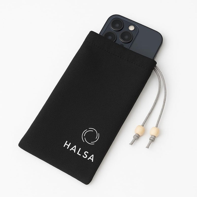 Halsa EMF Cell Phone Sleeve, High-Shield EMF Blocking Pouch, Signal Blocking Anti-EMP Radiation Bag for Digital Privacy Protection, Fits Most Phones, (4x8 Inch) Grey - Image 1