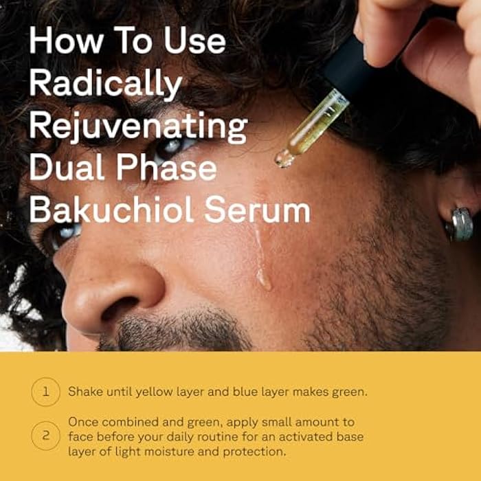 Acure Radically Rejuvenating Dual Phase Bakuchiol Serum - Bakuchiol Oil Serum for Face, Anti Aging Retinol Alternative for Wrinkles & Fine Lines, Cold Pressed Botanical Oils, Vegan - 0.67 fl oz - Image 5