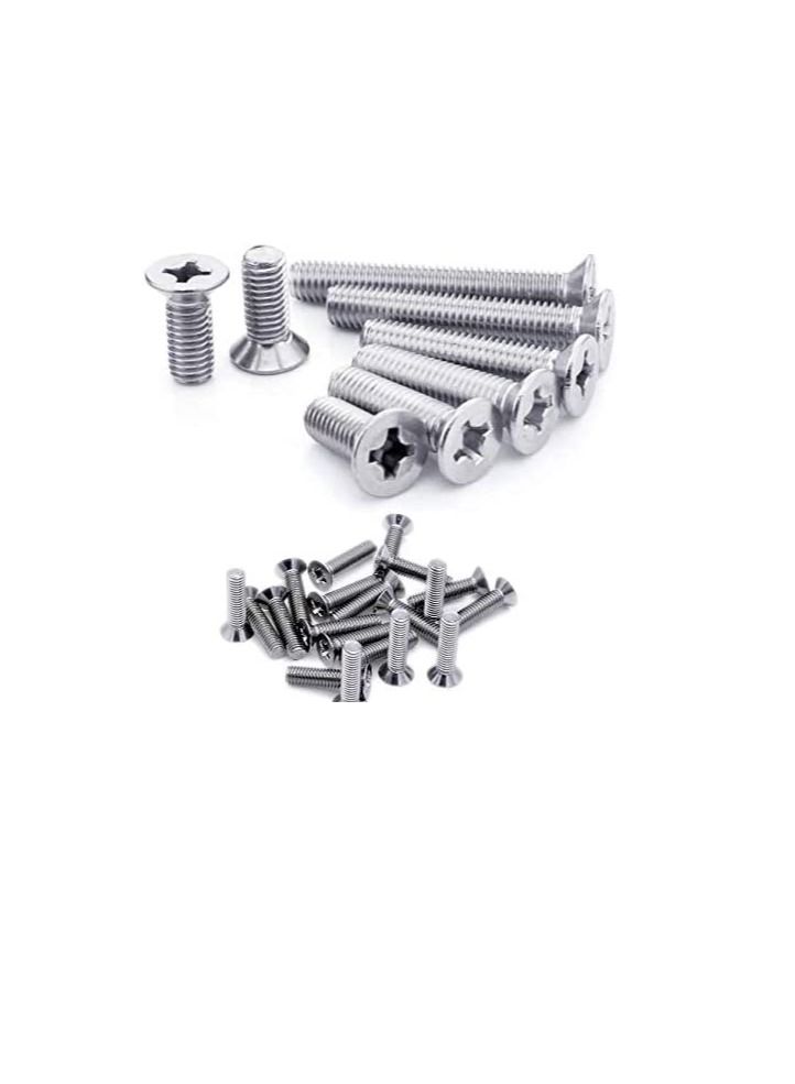 Machine Screw CSK Philip & Countersunk Head for DIY Electrical & Kitchen Furniture Pull Cabinet Door Handles Pack of 25 (M5 X 60 MM) - Image 1