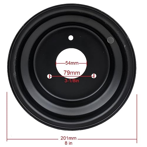 RedCap 16x8-7 Tubeless Tire with Wheel Rim Assembly Front Rear Wheel, 7 x 5" 3 Bolt Rim Spacing 79mm Compatible for Taotao Kandi Redcat Sunl Kazuma 70cc 110cc 125cc Off-Road UTV ATVs Go-Karts - (Left) - Image 3