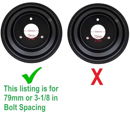 RedCap 16x8-7 Tubeless Tire with Wheel Rim Assembly Front Rear Wheel, 7 x 5" 3 Bolt Rim Spacing 79mm Compatible for Taotao Kandi Redcat Sunl Kazuma 70cc 110cc 125cc Off-Road UTV ATVs Go-Karts - (Left) - Image 2
