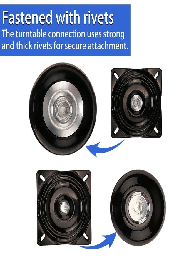 AeKeatDa 2 Pack 8 Inch Heavy Duty Bar Stool Swivel Plate Replacement 360 Degree Swivel Square Turntable Base 8 Inch Ball Bearing Swivel for Swivel Chairs, bar Chairs, Rotating Brackets and More - Image 4