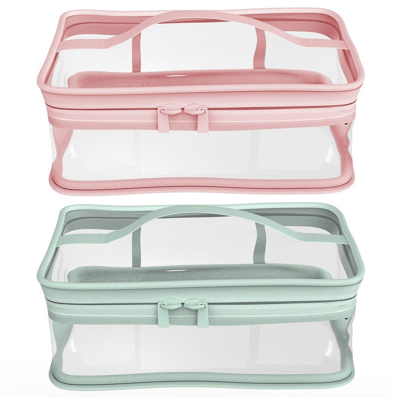 BallHull Makeup Bag Zipper Waterproof Portable Travel Storage Pouch 2 Pcs - Image 1