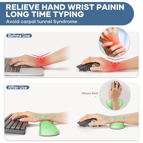 ABRONDA Office Ergonomic Memory Foam Computer Mouse and Keyboard Wrist Rest pad Support Carpal Tunnel, Wrist Rest for Keyboard and Mouse, Wrist Support Set - Image 3
