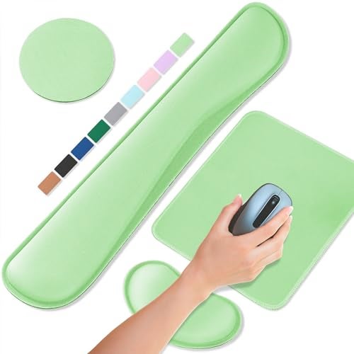 ABRONDA Office Ergonomic Memory Foam Computer Mouse and Keyboard Wrist Rest pad Support Carpal Tunnel, Wrist Rest for Keyboard and Mouse, Wrist Support Set - Image 1