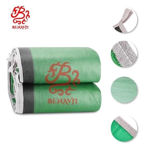 BENAVJI High Density Multipurpose Niwar Shade Net Green Sun Shade Sail Square Canopy for Balcony & Garden 75% Protection from Sun & UV Rays 30X10 FEET - Image 3