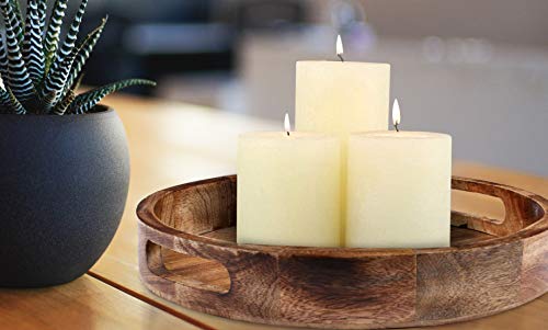 Bedding Craft Countertop Wooden Fruit Tray Baskets Set of 2, Organizer Crates for Kitchen, Bathroom, Pantry for Fruit, Vegetables Produce Bread General Storage Space Decorative Rustic Wood Natural Burnt 12x12x1.5 - Image 3