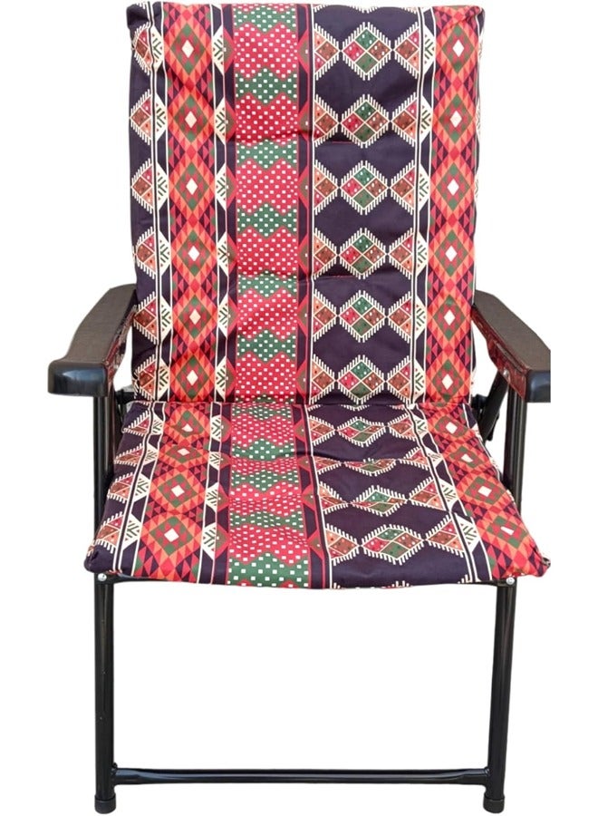 كادي ون كرسي تخييم قابل للطي عالي الجودة كرسي تخييم مبطن خفيف الوزن قابل للطي بظهر مرتفع للتخييم في الهواء الطلق والشاطئ  للتخييم و الرحلات - Image 3