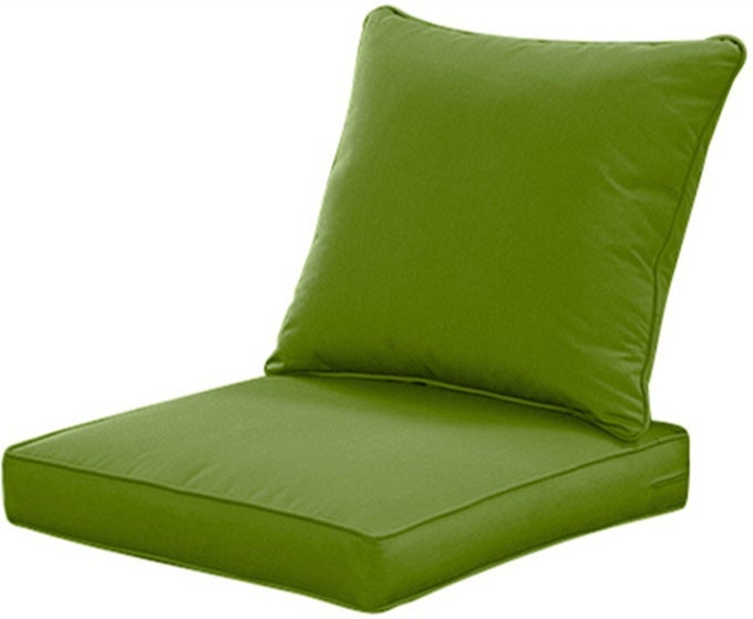 OutdoorIndoor Deep Seat Cushions for Patio Furniture All WeatherLawn Chair Cushion 24 x 24 inch 1 SetGreen