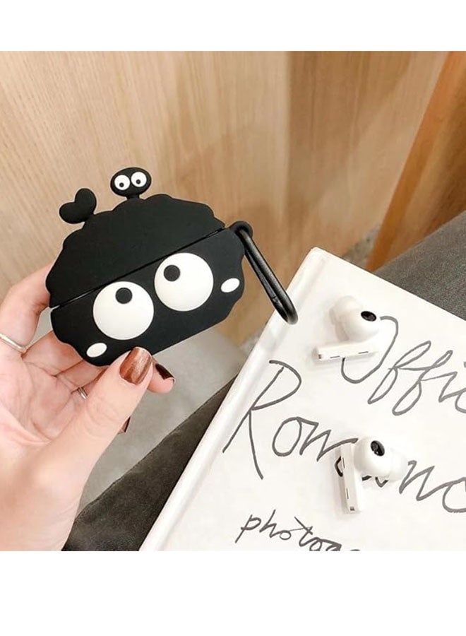 Happy D Kawaii Soft Silicone Case for AirPods 4 (2024) - Premium Silicone, with Keychain Hook, Supports Wireless Charging, Shockproof Protection for Men and Women (Dust-Proof Ball) - Image 2