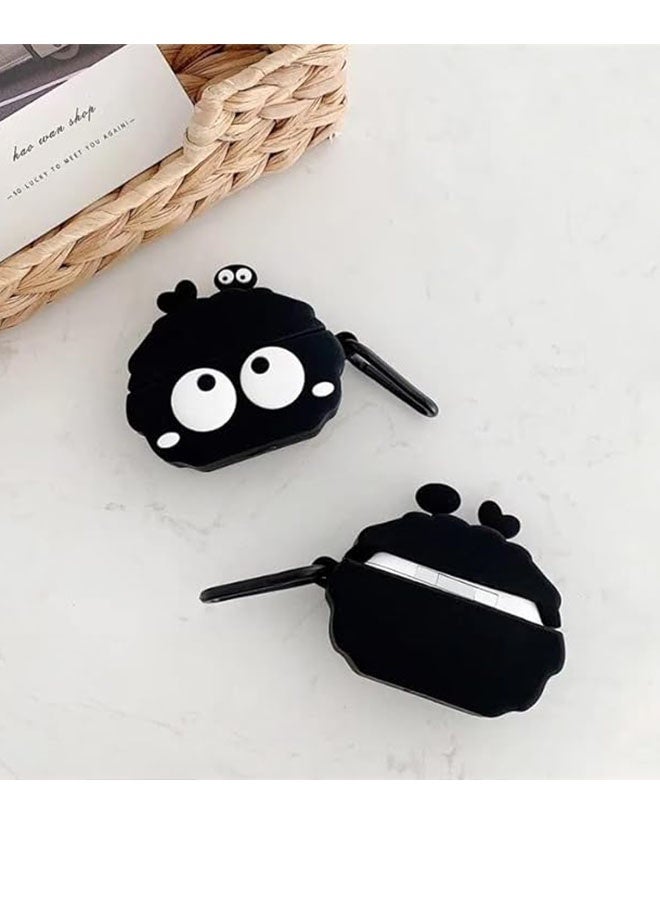 Happy D Kawaii Soft Silicone Case for AirPods 4 (2024) - Premium Silicone, with Keychain Hook, Supports Wireless Charging, Shockproof Protection for Men and Women (Dust-Proof Ball) - Image 3