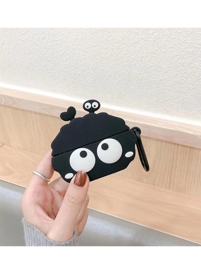 Happy D Kawaii Soft Silicone Case for AirPods 4 (2024) - Premium Silicone, with Keychain Hook, Supports Wireless Charging, Shockproof Protection for Men and Women (Dust-Proof Ball) - Image 5