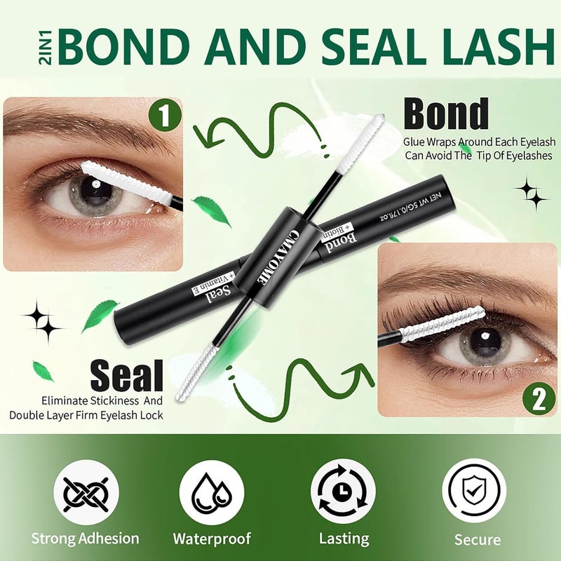 PINKE Fluffy Lash Clusters Kit, 7D/20D Wispy and Spiky DIY Lash Extensions, Light Volume Fans, Natural Waterproof Lashes, Eyelash Extension Kit with bottom lash extension, Lash Bond, Seal & Tweezers - Image 5