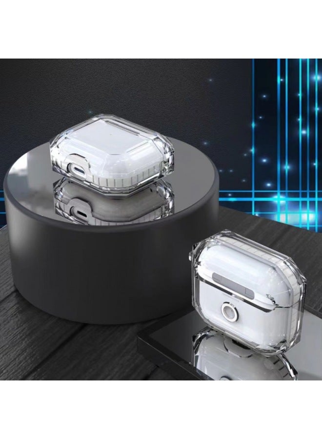 Loquat Airpodspro2 Protective Case Four Corner Anti-drop Airpodspro Protective Case Two-color Transparent-Color:Green-Applicable Model:Airpods Pro - Image 5