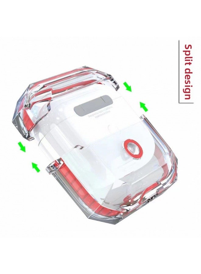 Loquat Airpodspro2 Protective Case Four Corner Anti-drop Airpodspro Protective Case Two-color Transparent-Color:Green-Applicable Model:Airpods Pro - Image 3