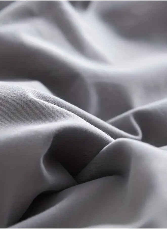 LUNA Home - King Size 6-Piece Premium Quality Bedding Set in Solid Dark Grey, No Filler Included. - Image 1