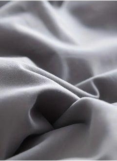 LUNA Home King Size 6-Piece Premium Quality Bedding Set in Solid Dark Grey, No Filler Included.  - Image 4