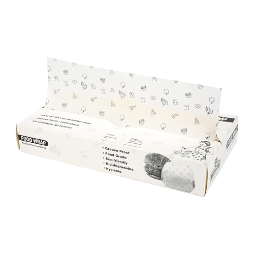 Pack2Eat Roti Wrapping Paper | Food Wrapping Multipurpose Paper | Imported Oilproof, Reusable Wrap for Food | Roti Wrap | Extra Wide 12" Food Wrapping Paper with Dispenser (120 Meters) - 400 pcs - Image 1
