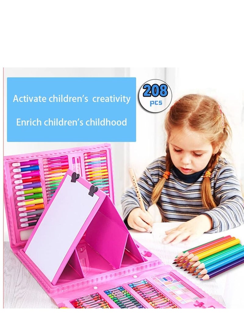 Beauenty 208 PCS Art Supplies Drawing Art Kit for Kids Adults Set with Oil Pastels Crayons, Colored Pencils Paint Brush Watercolor for Budding Artists Kids Teens Boys Girls - Image 3