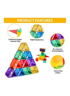 HOPHOP HOPHOP 100pcs bagnet building tiles vibrant clear color early learning brain development magnetic 3D building blocks,construction play boards, creativity beyond imagination  - Image 4