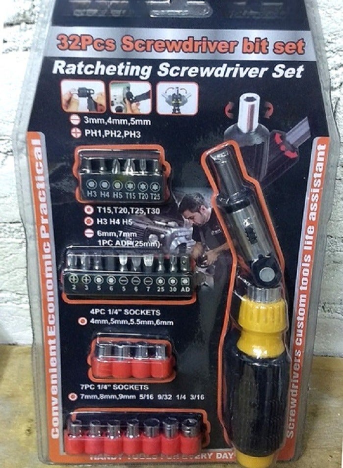 10 in 1 Ratcheting Screwdriver Set with Universal Socket Featuring High Quality Chrome Vanadium Alloy Steel Construction Complete Cordless Accessories Kit for Effortless DIY Master  - Image 2