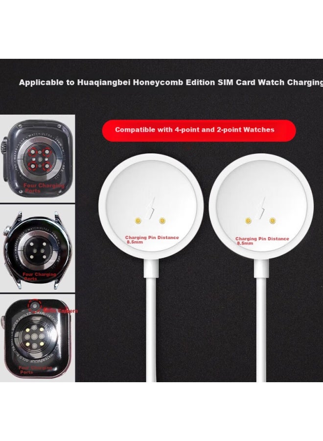 Ten Flashes Tenflash Hqb Smart Watch Charger Magnetic Charging Cable For Dw89/dw88/cd S9/ds8/dw98/s12 Watch Ultra/s9 Ultra2 White - Image 1