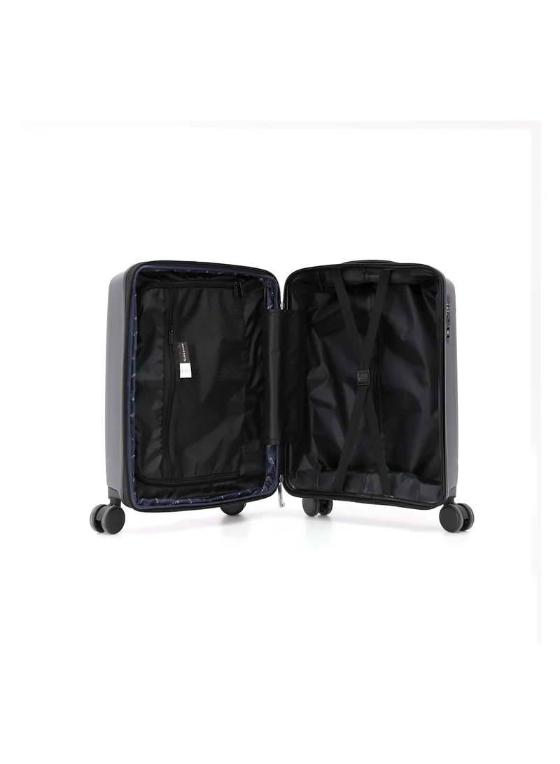 جيوردانو حقيبة سفر ترولي صلبة غير قابلة للكسر مقاس  بوصة حجم مقصورة بعجلات دوارة مزدوجة رمادية