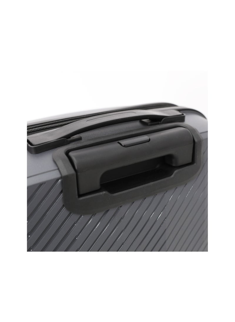 GIORDANO - Unbreakable Hardshell PP Luggage Trolley Bag 20 inch Cabin Size With Double Spinner Wheels,Grey - Image 1