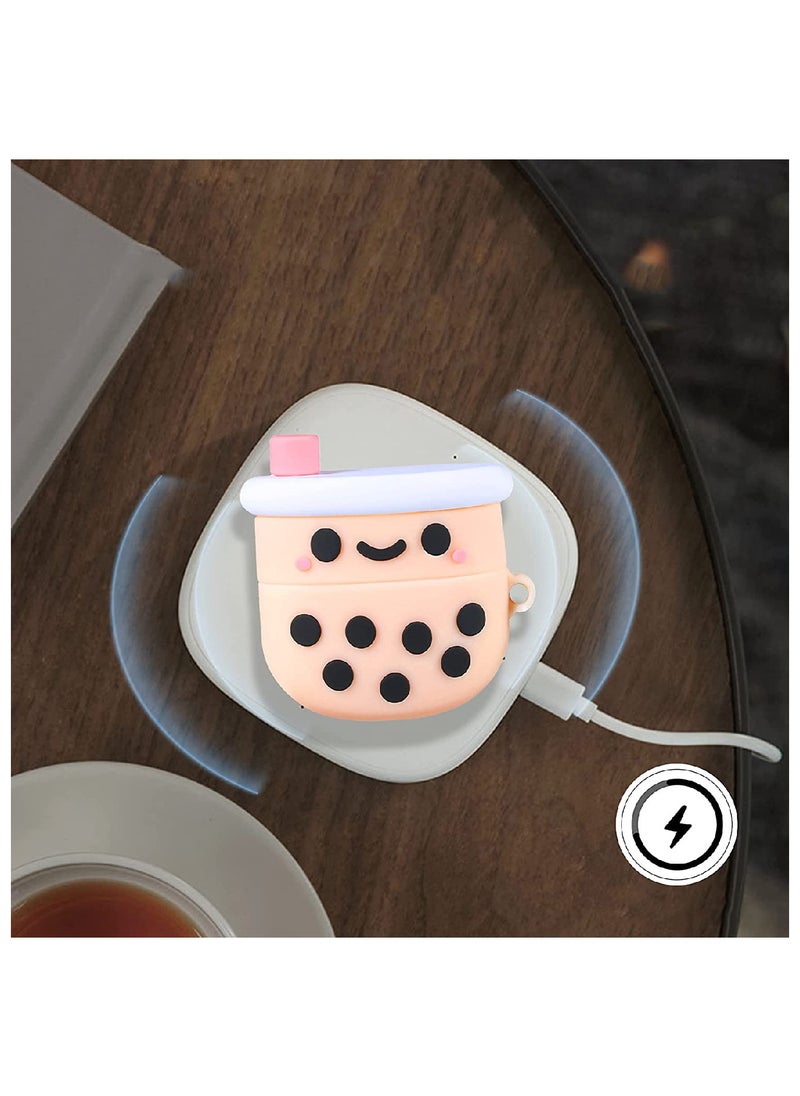 YONK - Protective Case Cover Compatible With New Apple AirPods 3rd Generation Smile Milk Tea S1 - Image 1