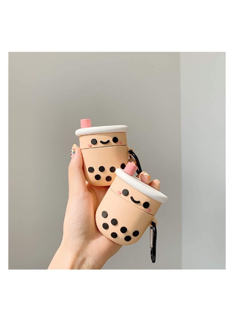 YONK - Protective Case Cover Compatible With New Apple AirPods 3rd Generation Smile Milk Tea S1 - Image 1