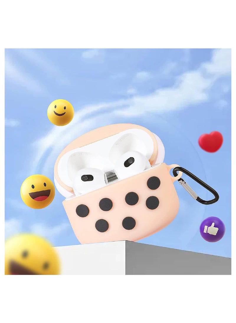 YONK - Protective Case Cover Compatible With New Apple AirPods 3rd Generation Smile Milk Tea S1 - Image 1