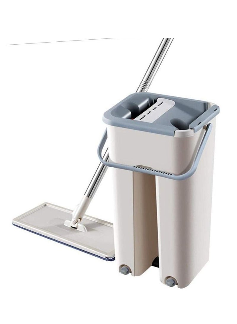 Scratch Flat Mop and 2 in 1 Bucket,Cleaning Mop Set Cleaning Mop,Floor Mop Mop Cleaning System Cleaner  - Image 2