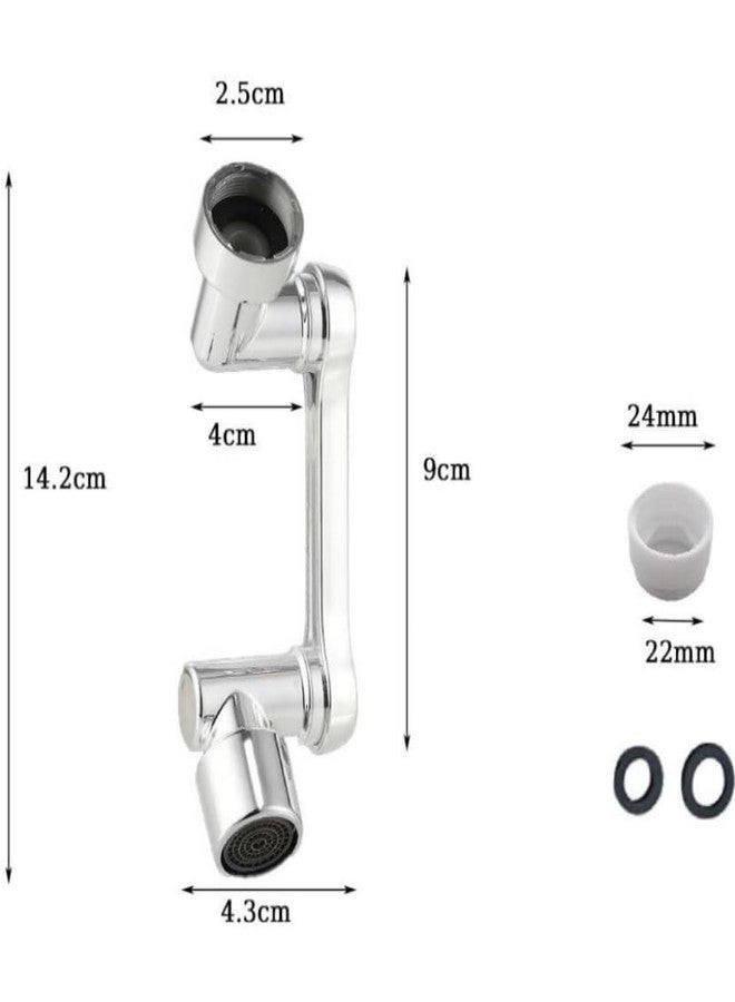 COSWARE Tap Extender Universal 1080° Swivel Robotic Arm Swivel Extension Faucet Aerator, ABS plastic Chrome Finish body, Faucet Sprayer Attachment, tap filter, sink tap extender for kitchen sinks - Image 2