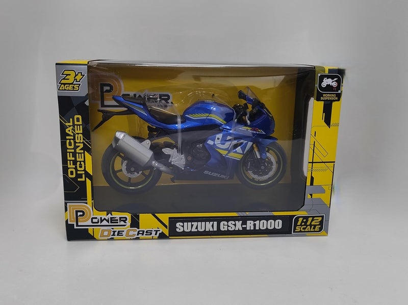 D-power - SUZUKI GSX-R1000 - Blue | Die-Cast Replica, Ultimate Collector's Item, Limited Edition | Size - 1:12, For Kids 3+ - Image 2
