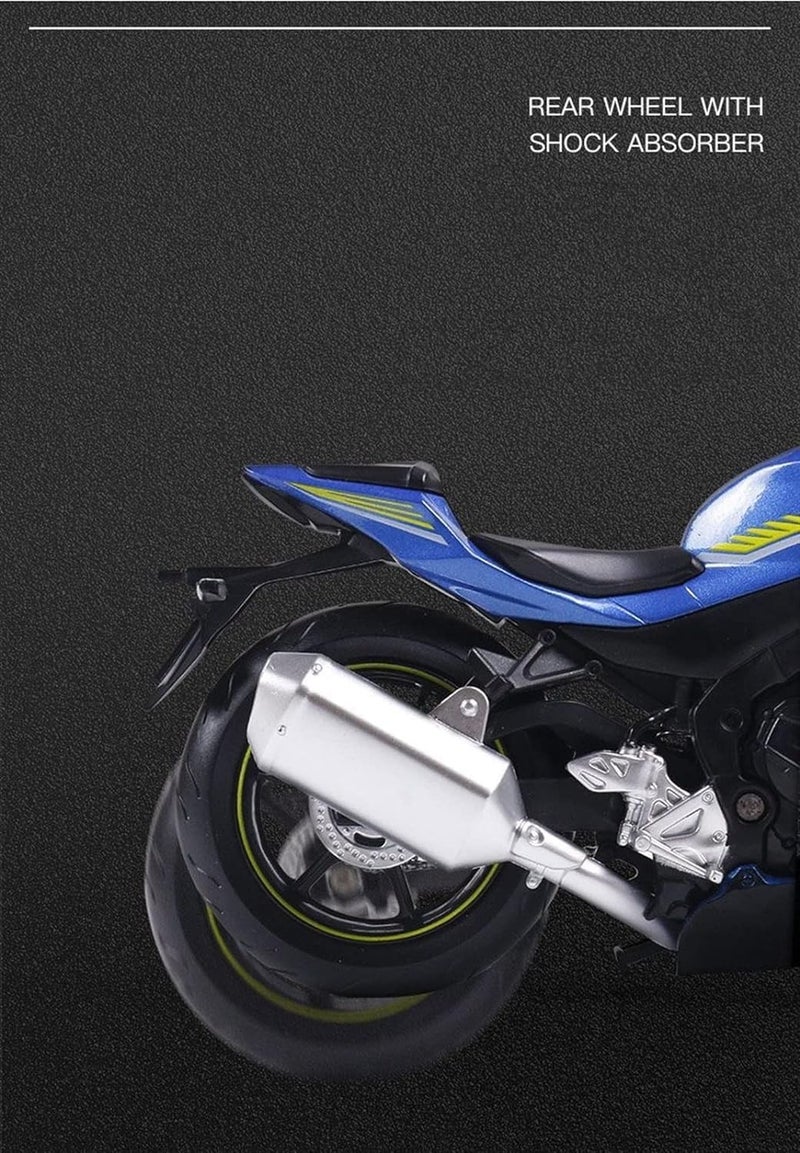 D-power - SUZUKI GSX-R1000 - Blue | Die-Cast Replica, Ultimate Collector's Item, Limited Edition | Size - 1:12, For Kids 3+ - Image 3